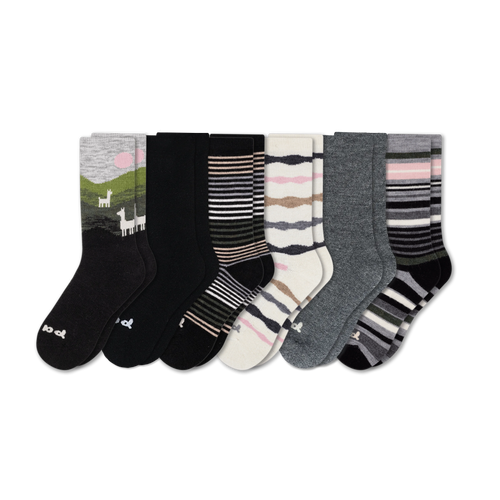 6 Pack - Women's Crew Pacas Socks