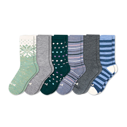 6 Pack - Women's Crew Pacas Socks