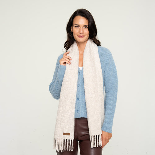 Women's Alpaca & Silk Boucle Scarf