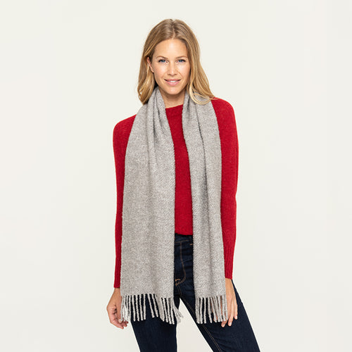 Women's Alpaca & Silk Boucle Scarf