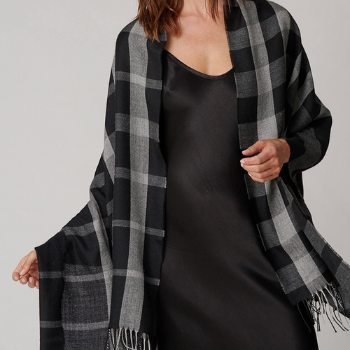 Half Plaid Shawl