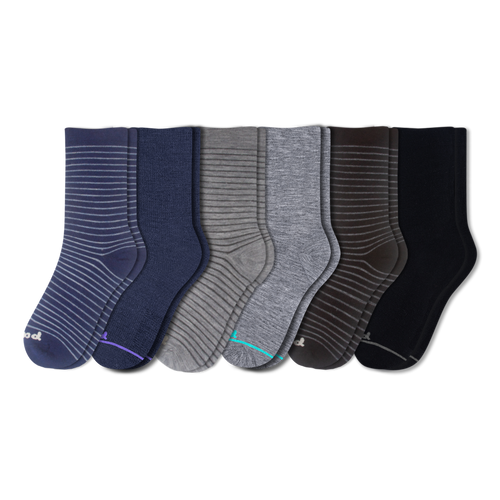 6 Pack - Women's Light-Weight Crew Pacas Socks
