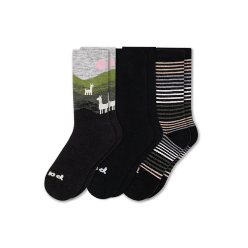 3 Pack - Women's Crew Pacas Socks