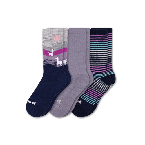 3 Pack - Women's Crew Pacas Socks