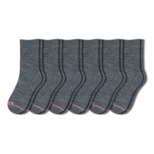6 Pack - Women's Light-Weight Crew Pacas Socks