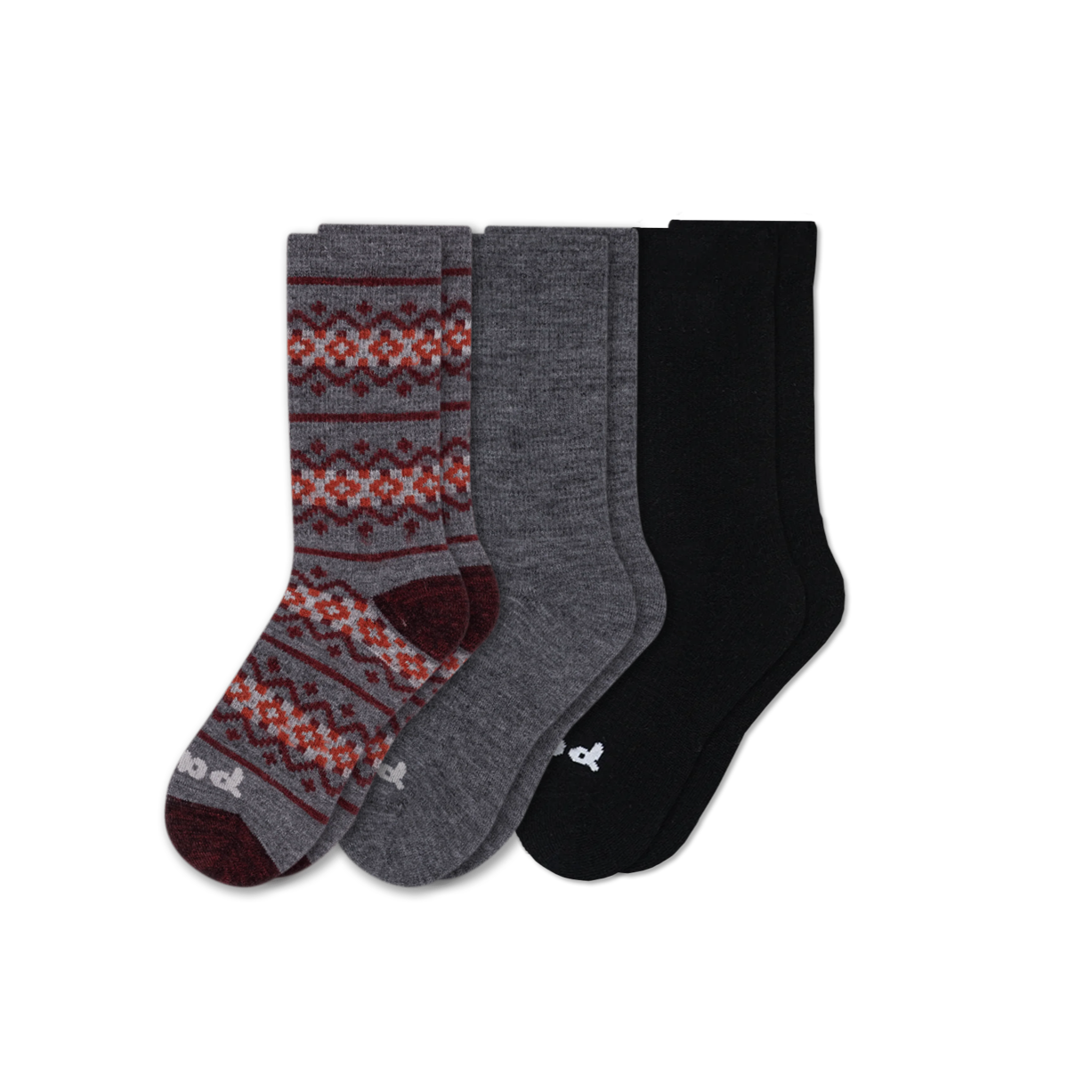 Pacas™ Inc. Pacas Men’s Crew Socks With Alpaca Wool 3 Pack