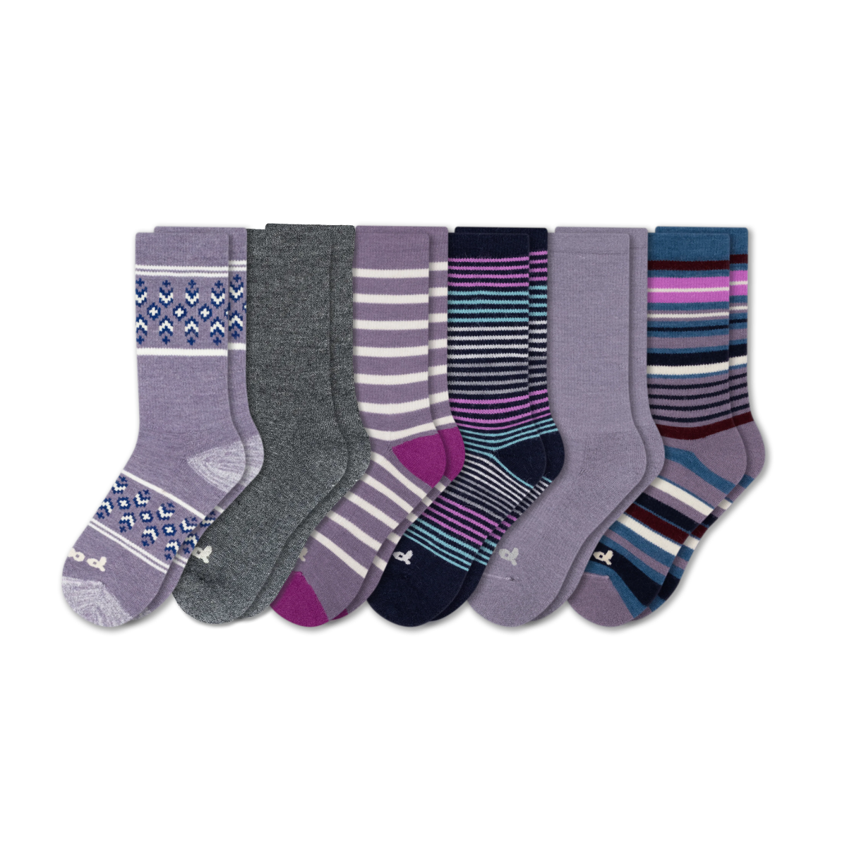 Pacas™ Inc. | Pacas Women's Crew Socks With Alpaca Wool - 6 Pack