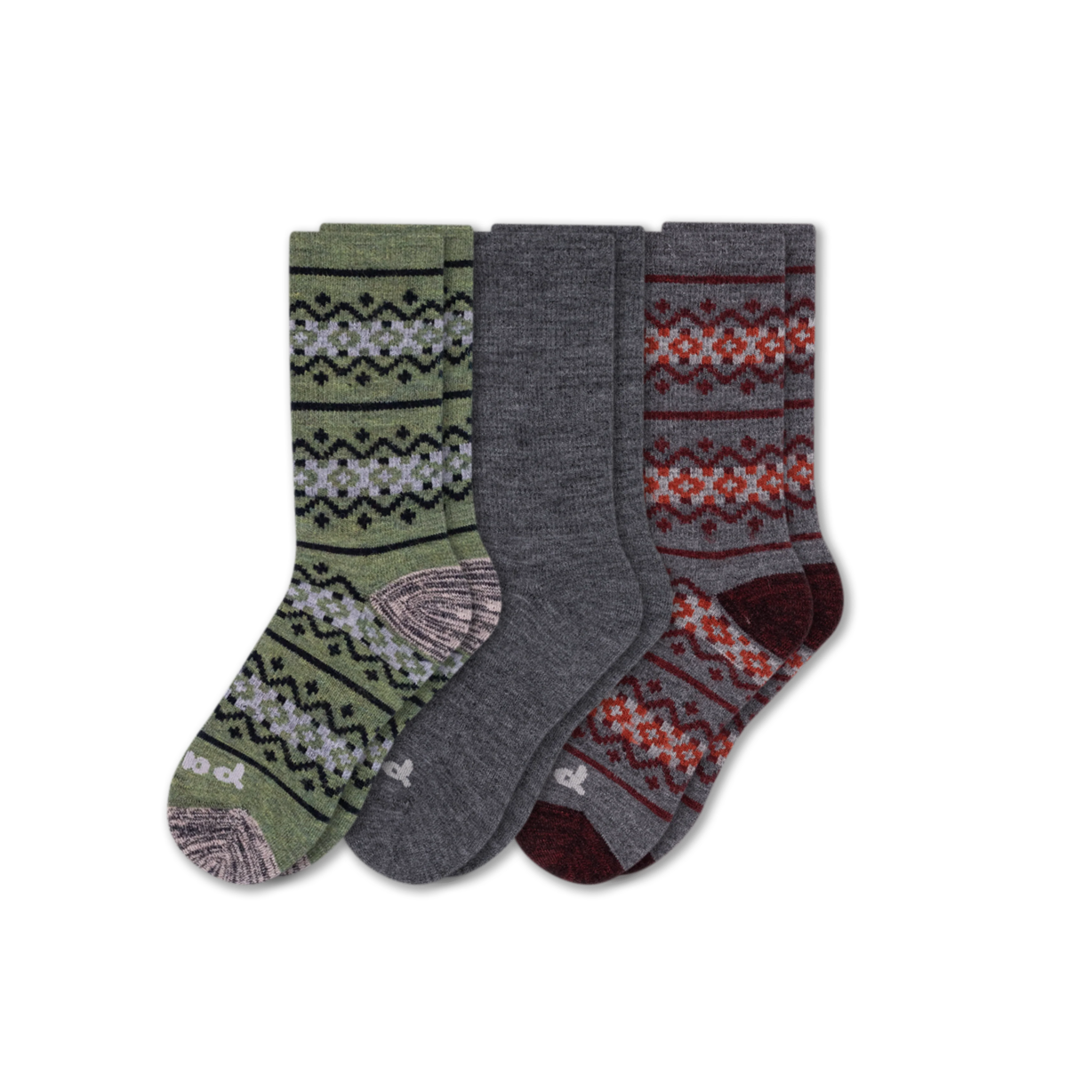 Pacas™ Inc. Pacas Men’s Crew Socks With Alpaca Wool 3 Pack