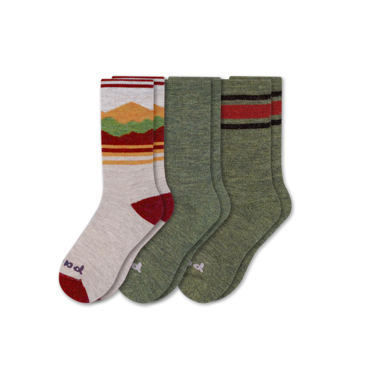 Pacas™ Inc. Pacas Men’s Crew Socks With Alpaca Wool 3 Pack