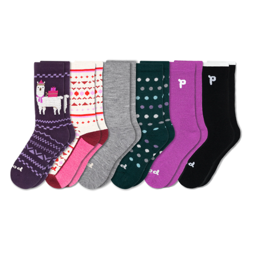 6 Pack - Women's Crew Pacas Socks