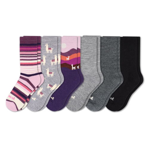 6 Pack - Women's Crew Pacas Socks