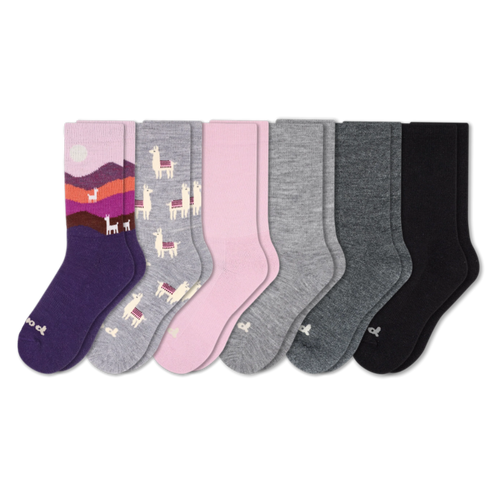 6 Pack - Women's Crew Pacas Socks