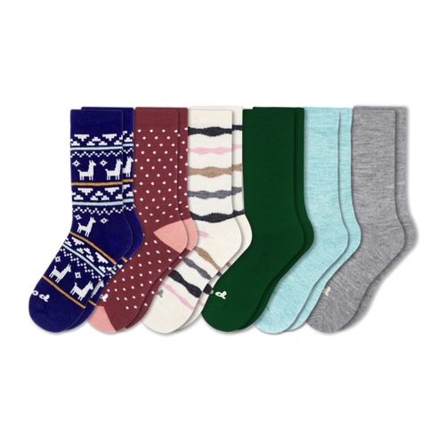 6 Pack - Women's Crew Pacas Socks