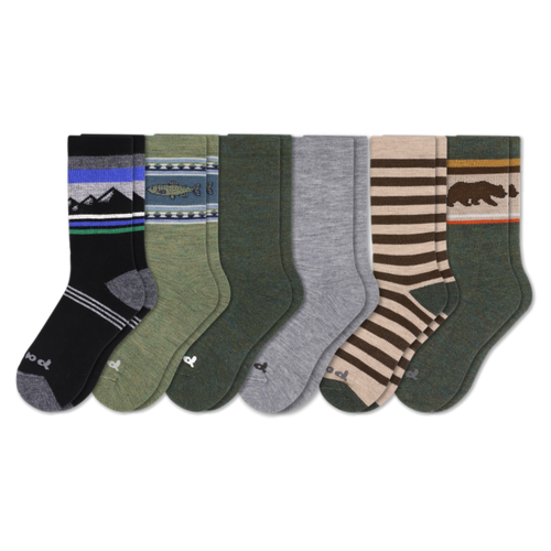 6 Pack - Men's Crew Pacas Socks