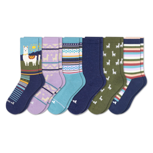 6 Pack - Women's Crew Pacas Socks