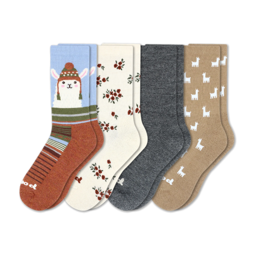 4 Pack - Women's Crew Pacas Socks