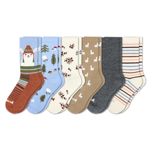 6 Pack - Women's Crew Pacas Socks