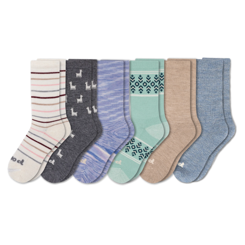 6 Pack - Women's Crew Pacas Socks