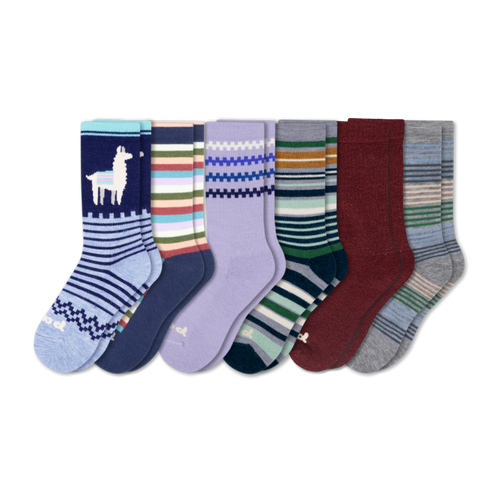 6 Pack - Women's Crew Pacas Socks