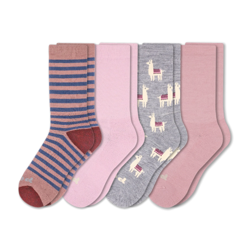 4 Pack - Women's Crew Pacas Socks