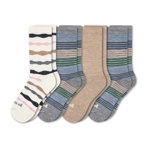 4 Pack - Women's Crew Pacas Socks