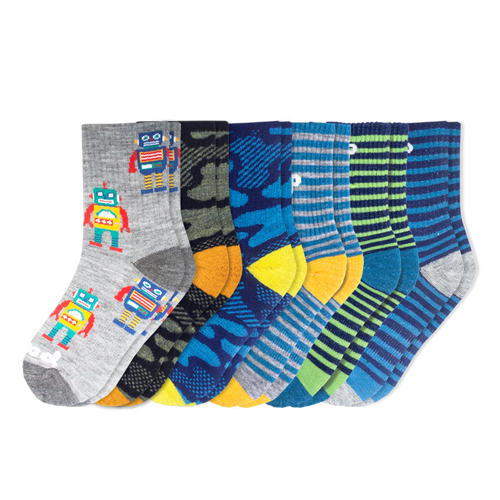 6 Pack - Kids' Crew Pacas Socks