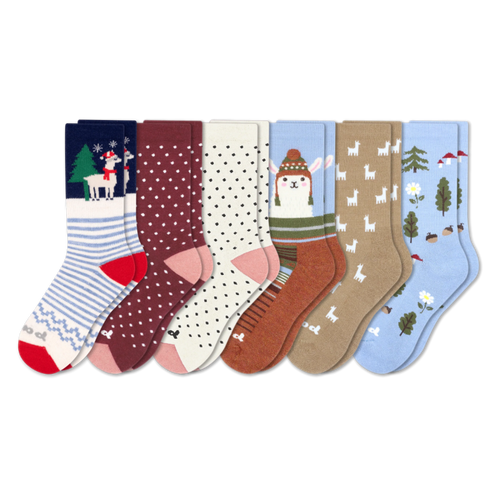 6 Pack - Women's Crew Pacas Socks
