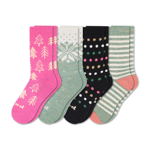 4 Pack - Women's Crew Pacas Socks