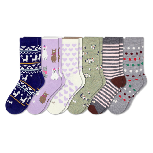 6 Pack - Women's Crew Pacas Socks