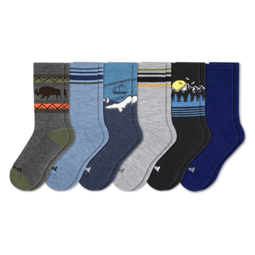 6 Pack - Men's Crew Pacas Socks