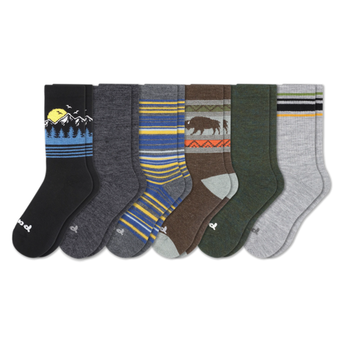 6 Pack - Men's Crew Pacas Socks