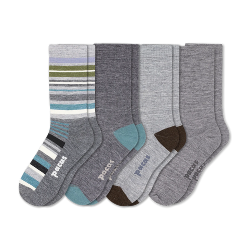 4 Pack - Men's Light-Weight Crew Pacas Socks