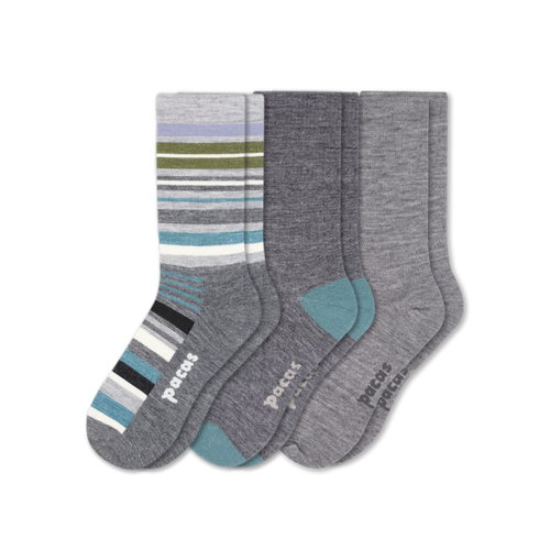 3 Pack - Men's Light-Weight Crew Pacas Socks