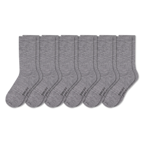 6 Pack - Men's Light-Weight Crew Pacas Socks