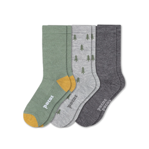 3 Pack - Men's Light-Weight Crew Pacas Socks