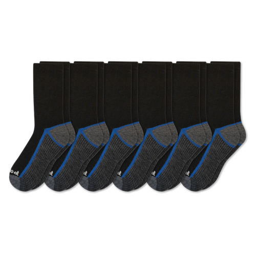 6 Pack - Men's Light-Weight Crew Pacas Socks