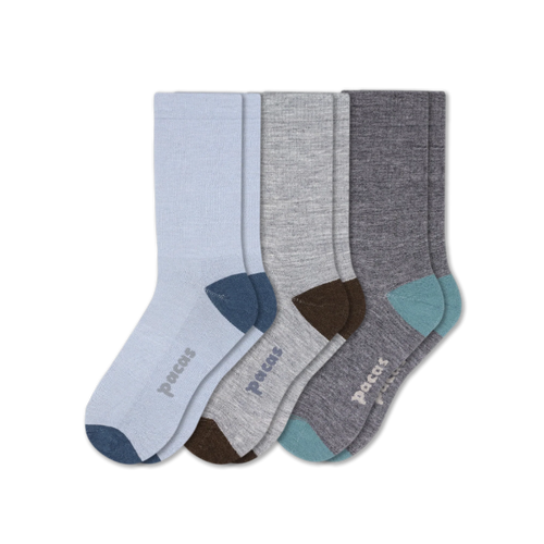 3 Pack - Men's Light-Weight Crew Pacas Socks