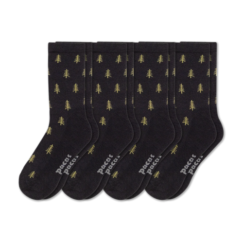 4 Pack - Men's Light-Weight Crew Pacas Socks