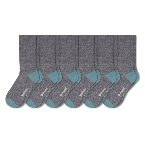 6 Pack - Men's Light-Weight Crew Pacas Socks