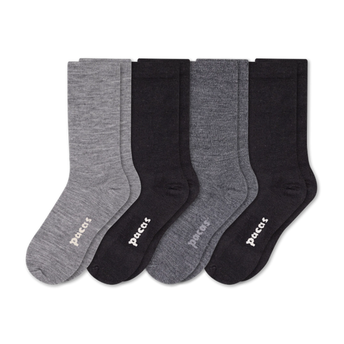4 Pack - Women's Light-Weight Crew Pacas Socks