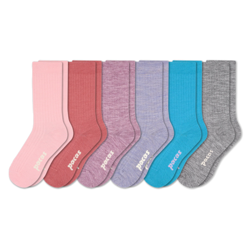 6 Pack - Women's Light-Weight Crew Pacas Socks