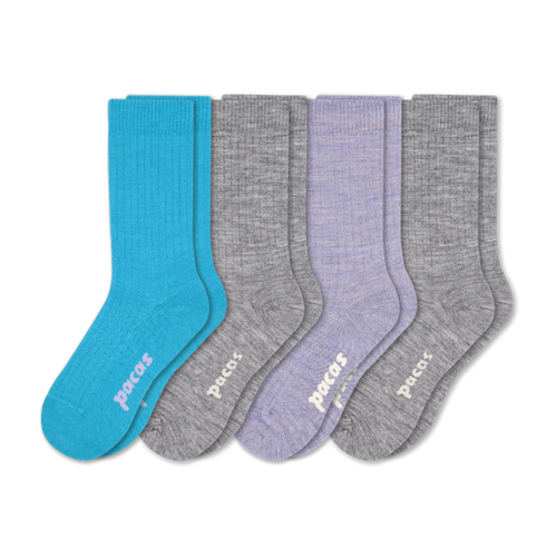 4 Pack - Women's Light-Weight Crew Pacas Socks