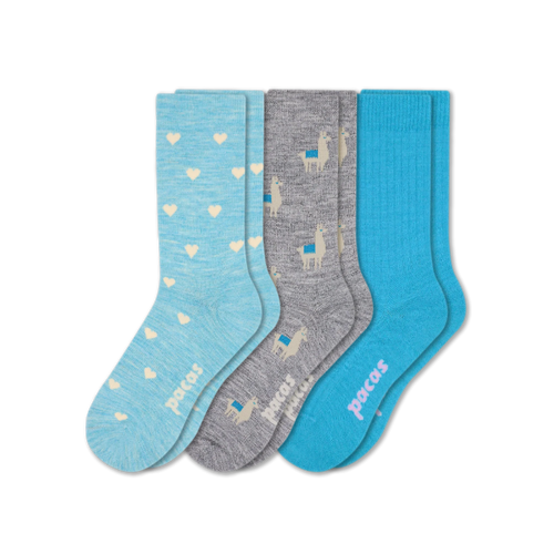 3 Pack - Women's Light-Weight Crew Pacas Socks