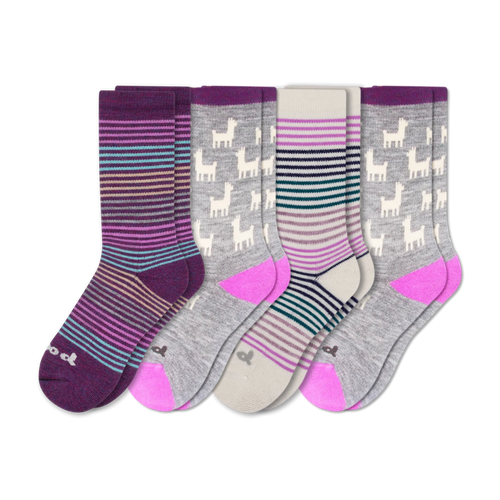 4 Pack - Women's Crew Pacas Socks