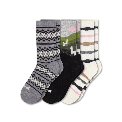 3 Pack - Women's Crew Pacas Socks