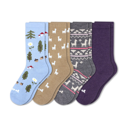 4 Pack - Women's Crew Pacas Socks