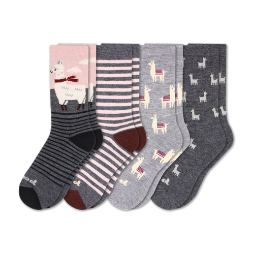4 Pack - Women's Crew Pacas Socks