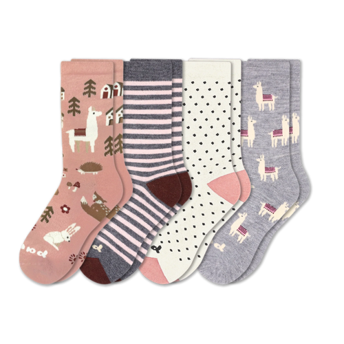 4 Pack - Women's Crew Pacas Socks