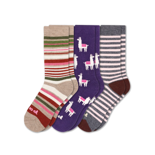 3 Pack - Women's Crew Pacas Socks