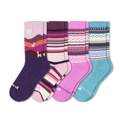 4 Pack - Women's Crew Pacas Socks